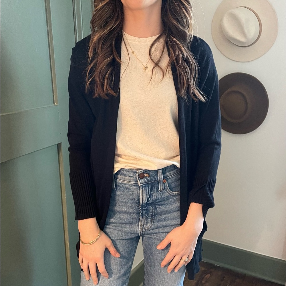 Black cardigan